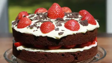 Recette gâteau au chocolat et fraises