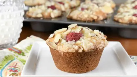 Recette muffins aux amandes et framboises