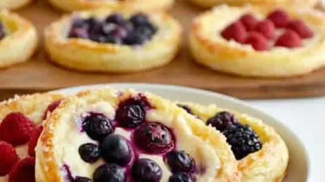 Recette pâtisseries aux fruits et au fromage à la crème