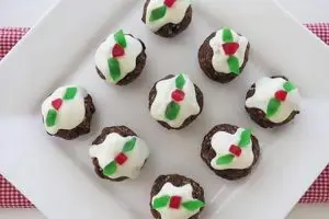 Petit pudding au chocolat de Noël