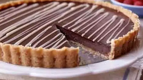 Tarte au chocolat noir et blanc