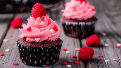 Muffins chocolat à la crème de framboise