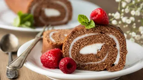 Gâteau roulé au chocolat et mascarpone