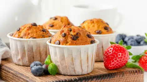 Muffins à la vanille et aux pépites de chocolat