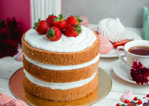 Gâteau magique aux fraises facile