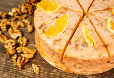 Gâteau à l'orange et noix