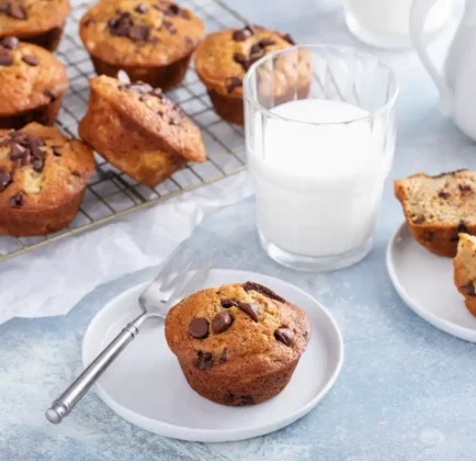 Muffins à la banane et aux pépites de chocolat