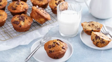 Muffins à la banane et aux pépites de chocolat