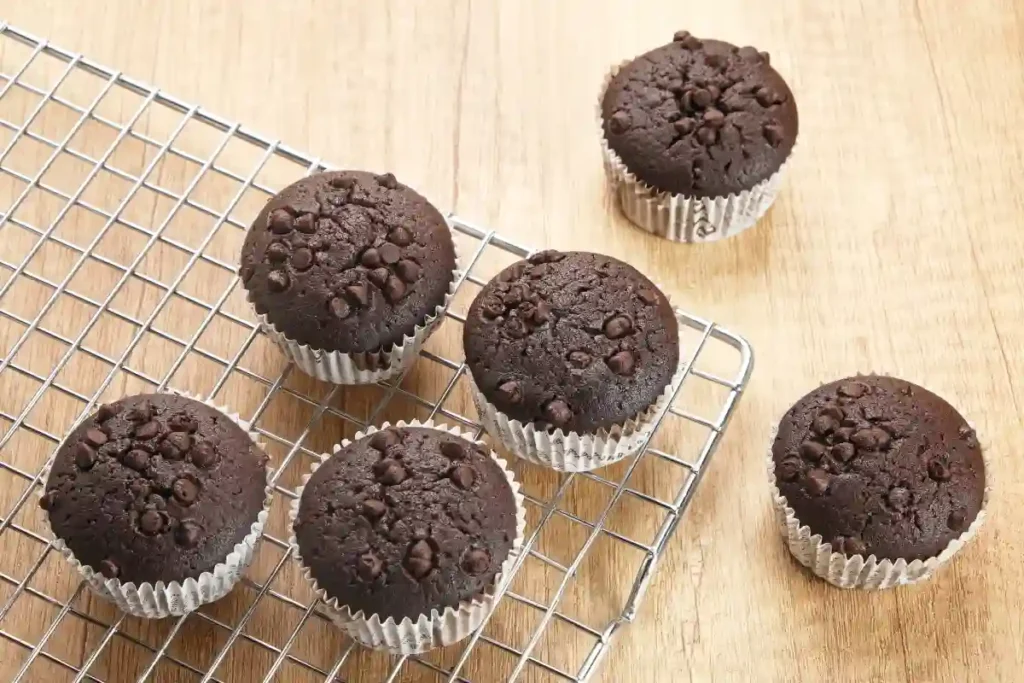 Muffins au chocolat et pépites de chocolat