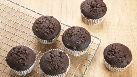 Muffins au chocolat et pépites de chocolat