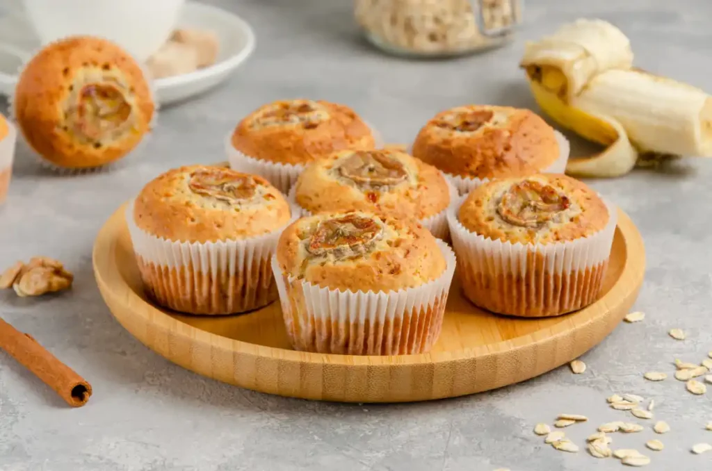 Muffins aux bananes et flocons d'avoine