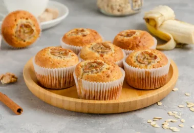 Muffins aux bananes et flocons d'avoine