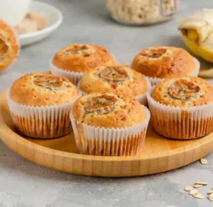 Muffins aux bananes et flocons d'avoine