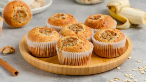 Muffins aux bananes et flocons d'avoine