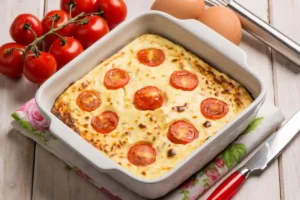 Gâteau à la ricotta et aux tomates