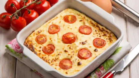 Gâteau à la ricotta et aux tomates