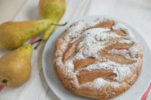 Gâteau fondant aux poires