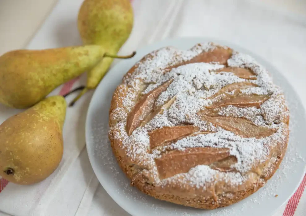 Gâteau fondant aux poires